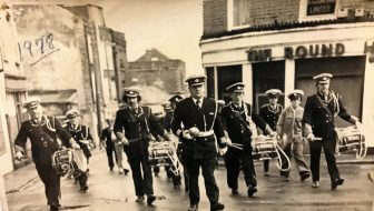 High St 1978 with St Mary’s Fife and Drum Band